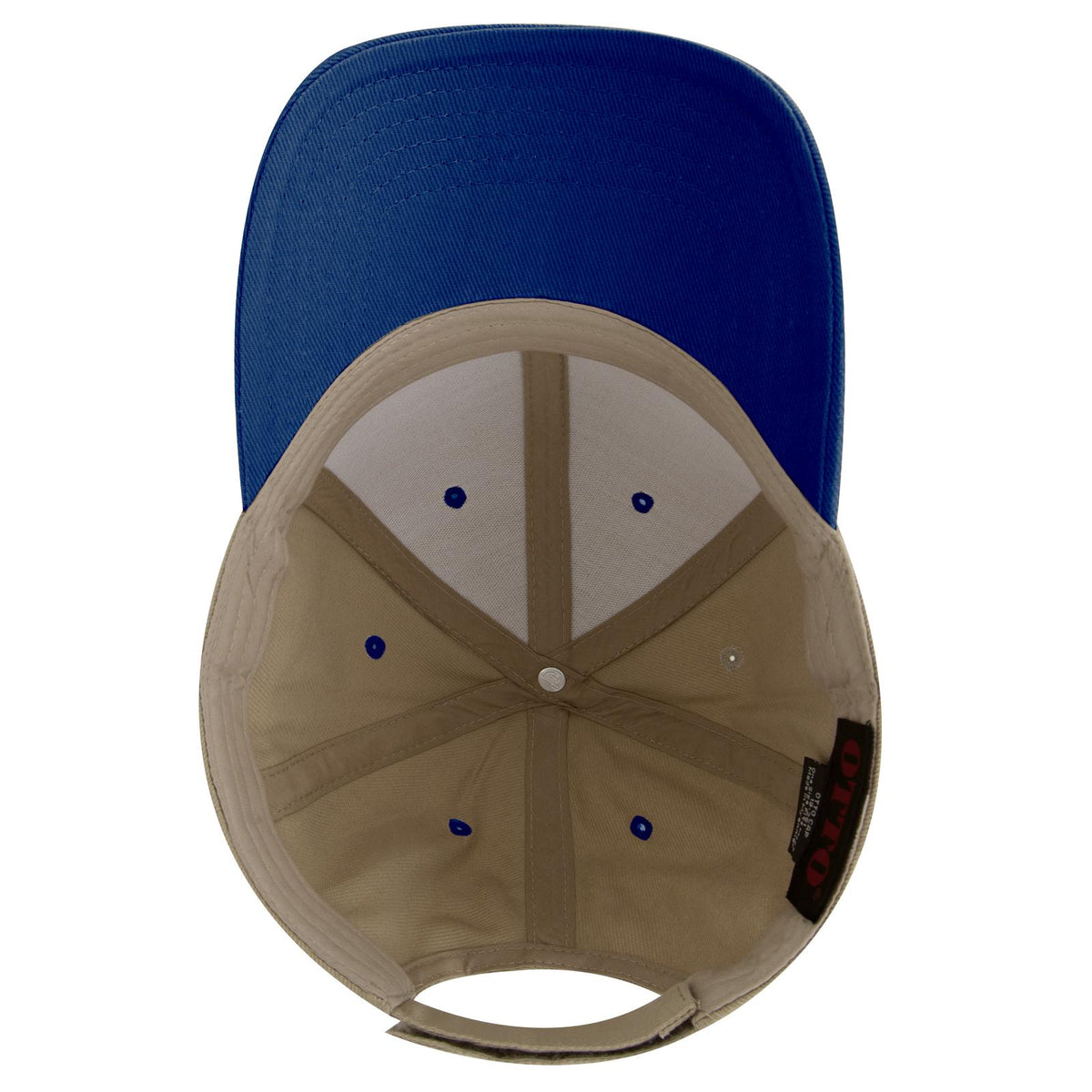 Inside View of 0132 - Ryl/Kha OTTO CAP 6 Panel Low Profile Baseball Cap