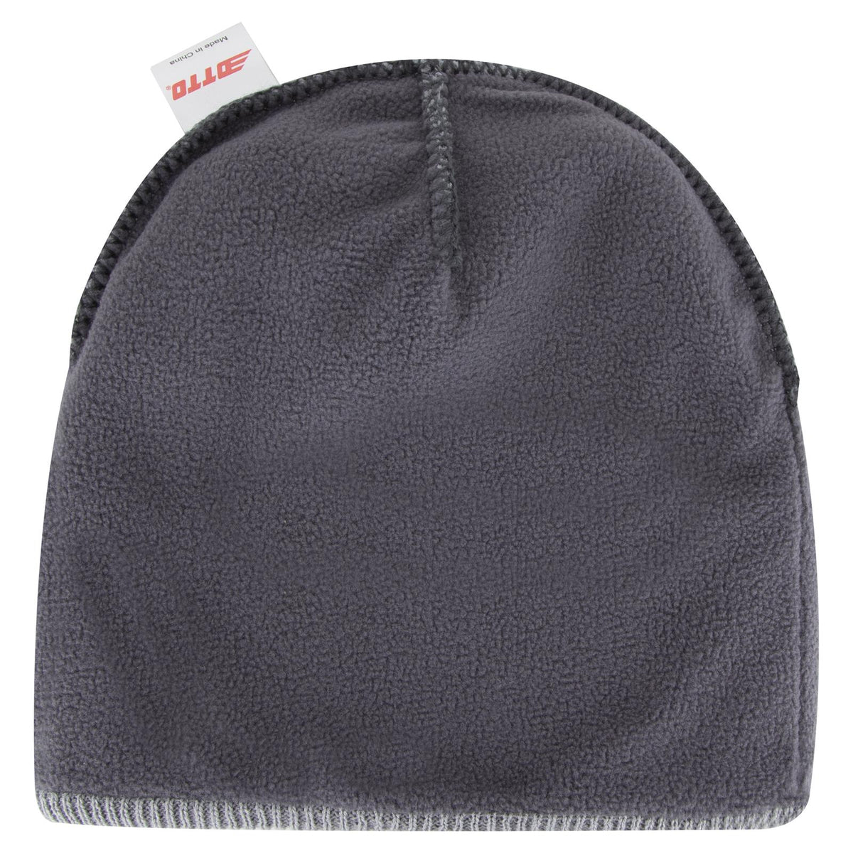 Inside View of 014 - Gray OTTO CAP 12" Classic Knit Beanie w/ Inside Fleece Lining & Rib Knit Cuff