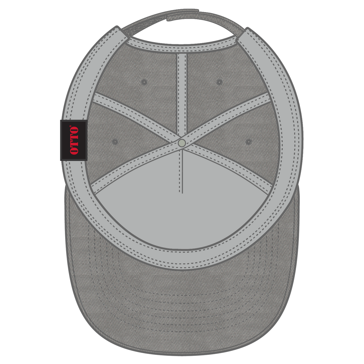 Inside View of 014 - Gray OTTO CAP 5 Panel Low Profile Baseball Cap