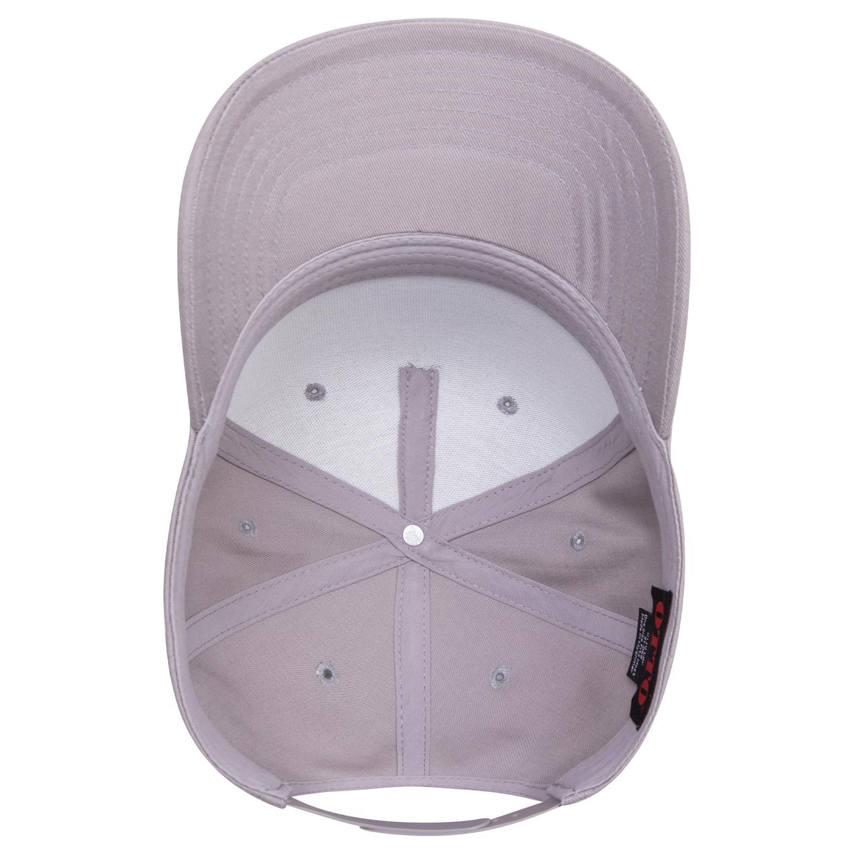 Inside View of 014 - Gray OTTO CAP 5 Panel Mid Profile Baseball Cap
