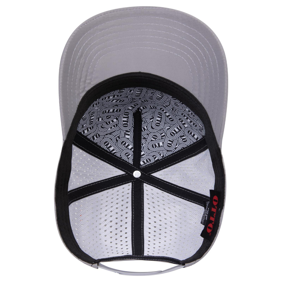 Inside View of 014 - Gray OTTO CAP 5 Panel Mid Profile Baseball Cap