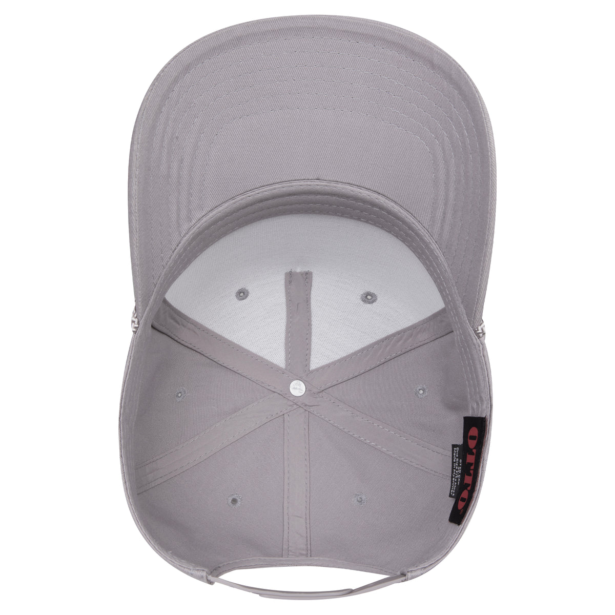 Inside View of 014 - Gray OTTO CAP 5 Panel Mid Profile Baseball Cap
