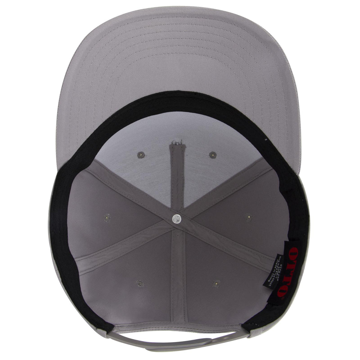 Inside View of 014 - Gray OTTO CAP 5 Panel Pro Style Baseball Cap