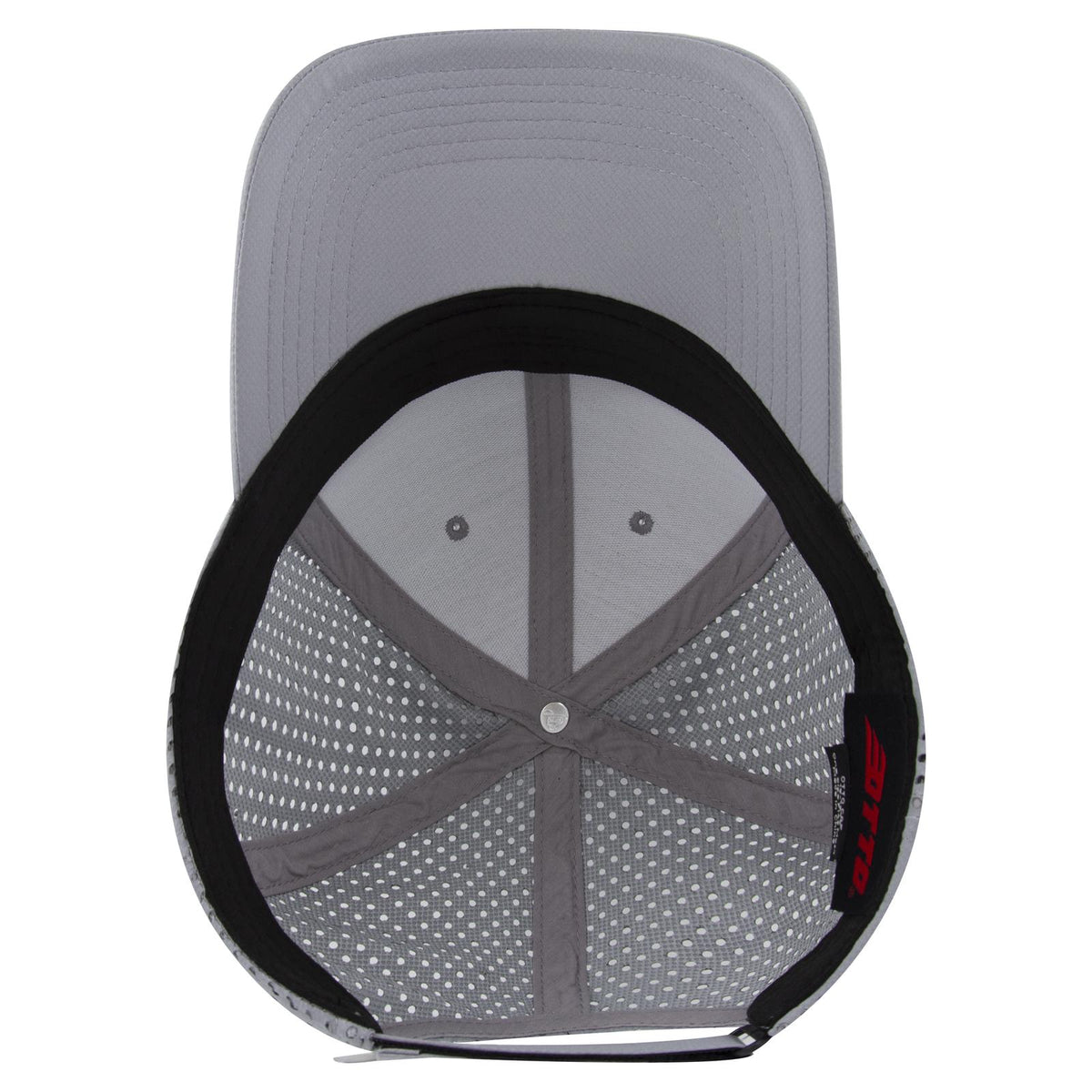 Inside View of 014 - Gray OTTO CAP 6 Panel Low Profile Baseball Cap
