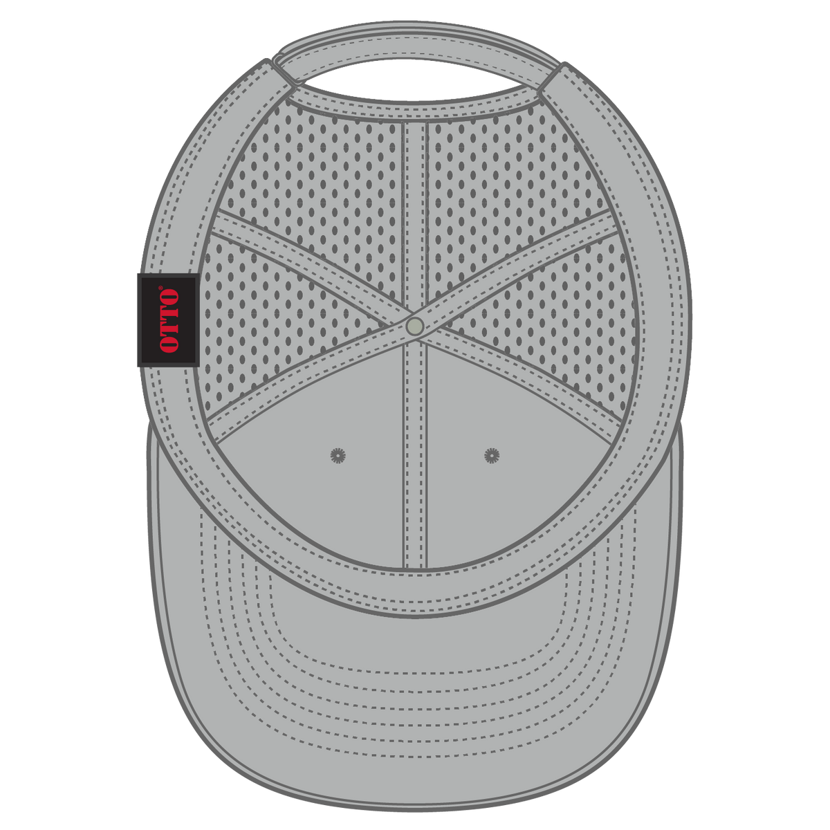 Inside View of 014 - Gray OTTO CAP 6 Panel Low Profile Baseball Cap