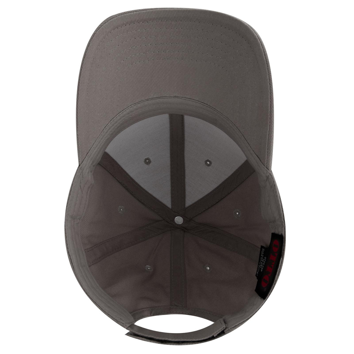 Inside View of 014 - Gray OTTO CAP 6 Panel Low Profile Baseball Cap