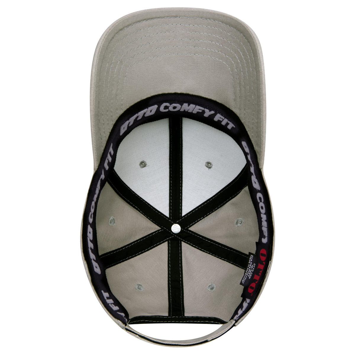 Inside View of 014 - Gray OTTO CAP "OTTO COMFY FIT" 6 Panel Low Profile Baseball Cap