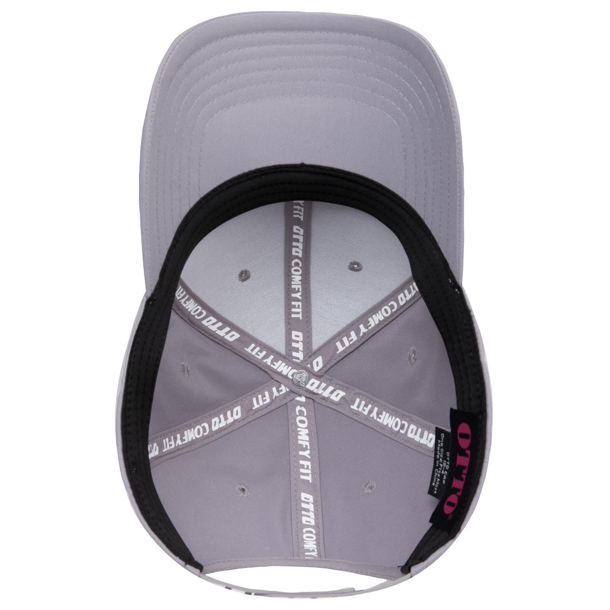 Inside View of 014 - Gray OTTO CAP "OTTO COMFY FIT" 6 Panel Low Profile Baseball Cap