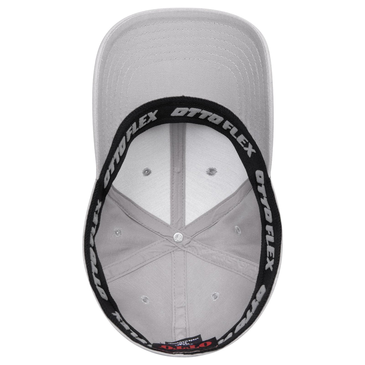 Inside View of 014 - Gray OTTO CAP "OTTO FLEX" Fitted 6 Panel Low Profile Baseball Cap
