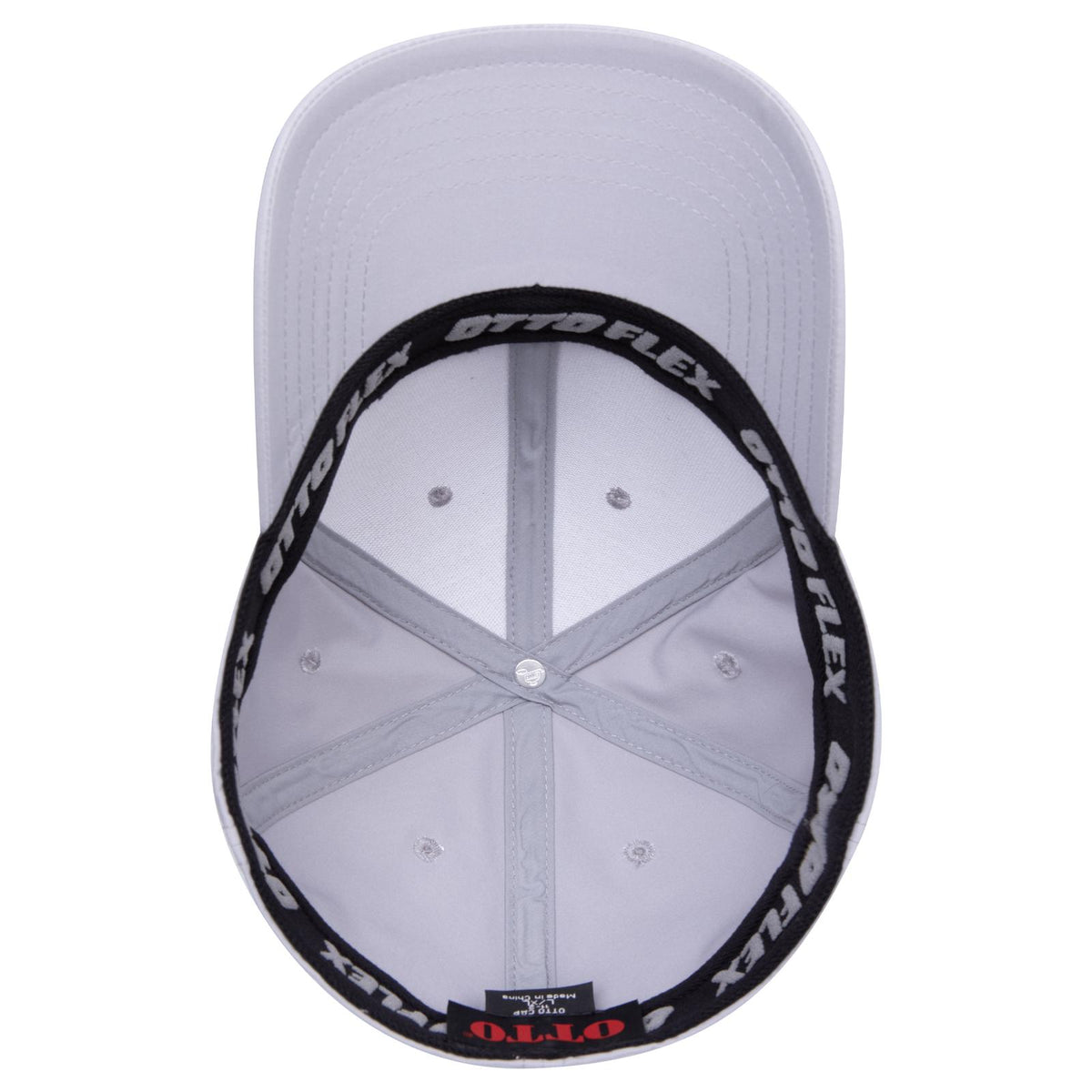 Inside View of 014 - Gray OTTO CAP "OTTO FLEX" Fitted 6 Panel Low Profile Baseball Cap