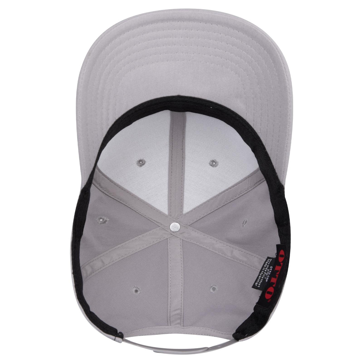 Inside View of 014 - Gray OTTO CAP Seamless 6 Panel Mid Profile Baseball Cap
