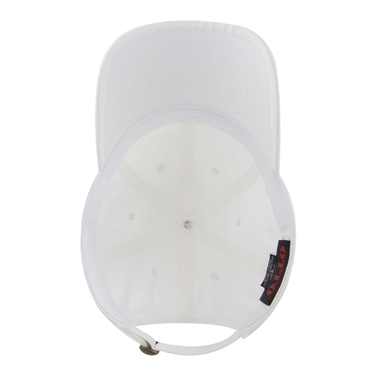 Inside View of 016 - White OTTO CAP 6 Panel Low Profile Baseball Cap