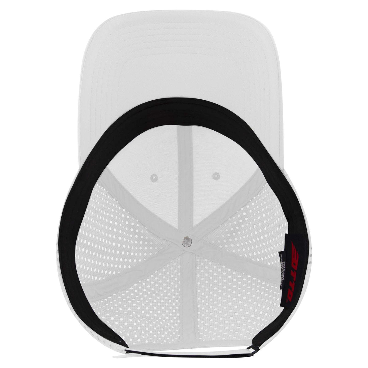 Inside View of 016 - White OTTO CAP 6 Panel Low Profile Baseball Cap