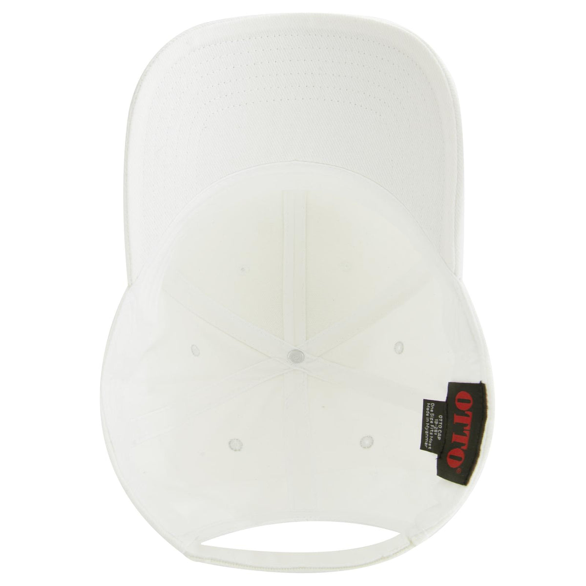 Inside View of 016 - White OTTO CAP 6 Panel Low Profile Baseball Cap
