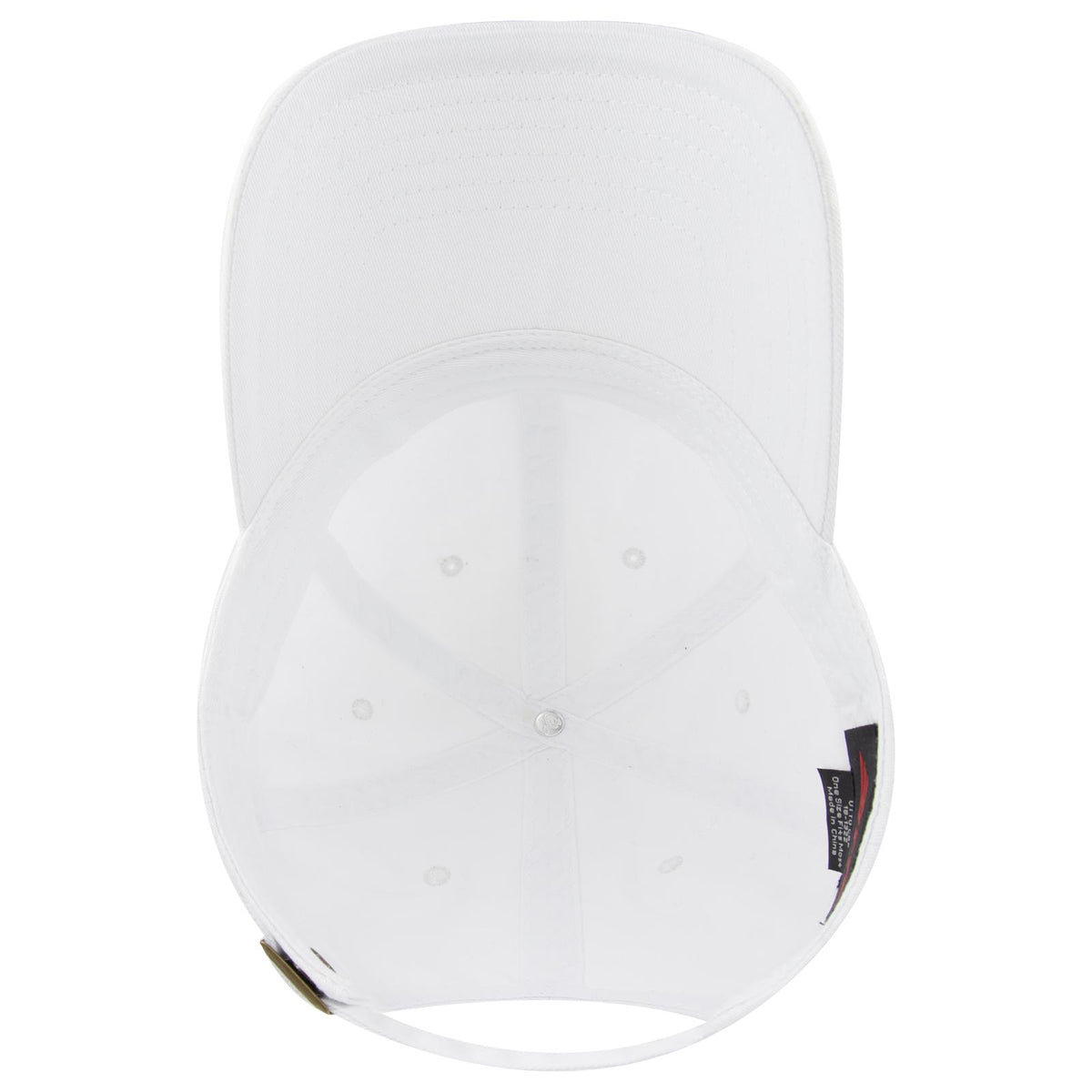 Inside View of 016 - White OTTO CAP 6 Panel Low Profile Dad Hat