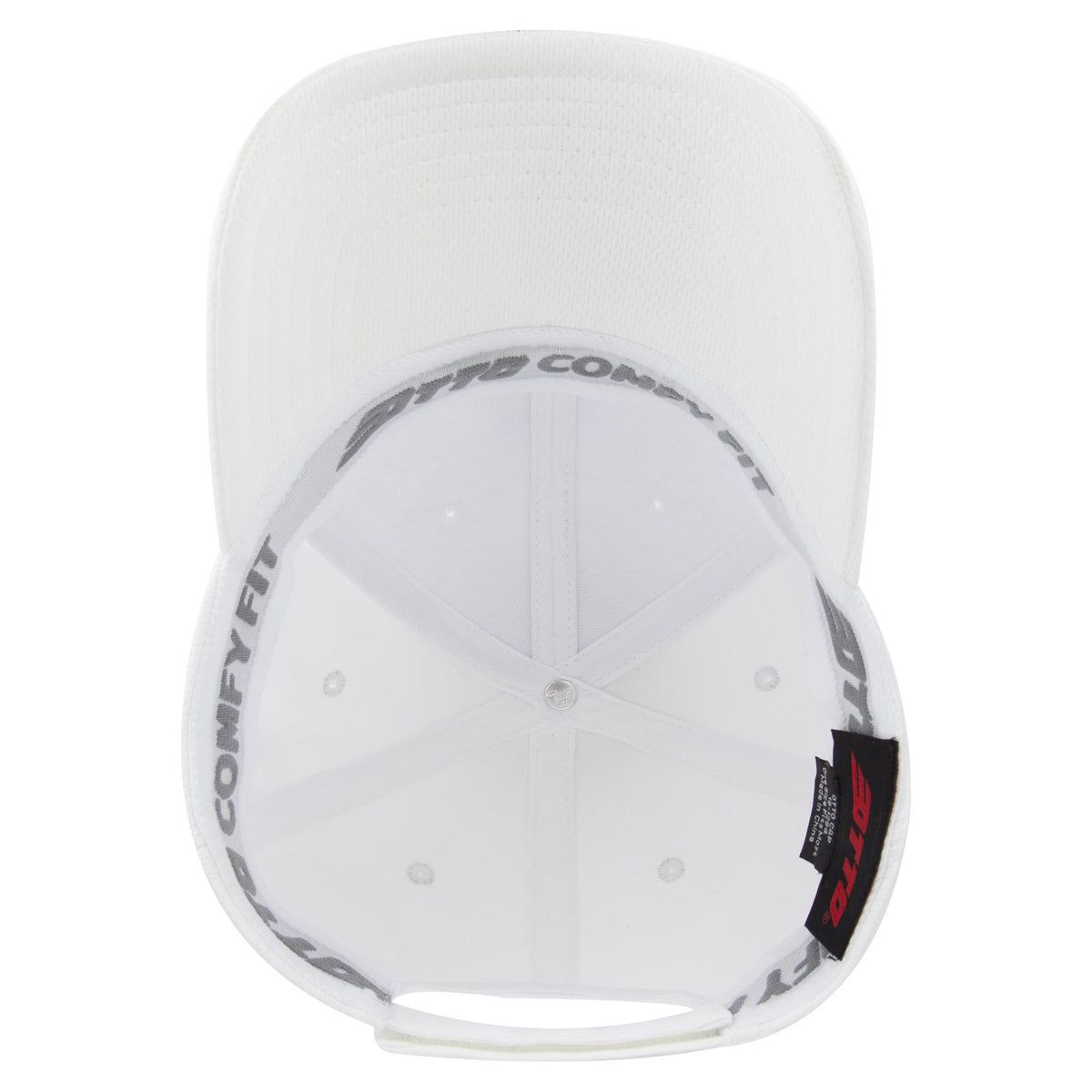 Inside View of 016 - White OTTO CAP "OTTO COMFY FIT" 6 Panel Low Profile Baseball Cap