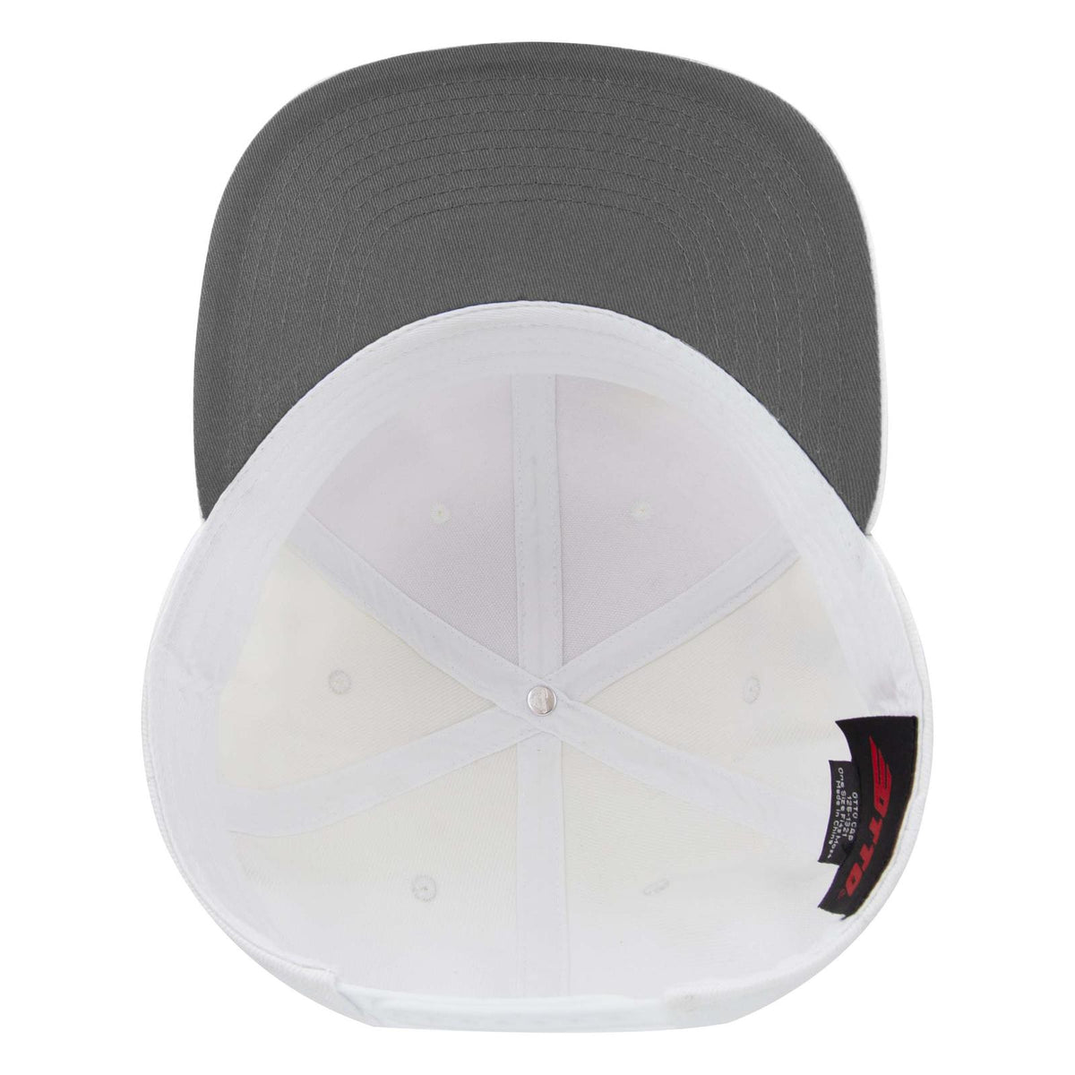 Inside View of 016 - White OTTO CAP "OTTO SNAP" 6 Panel Pro Style Snapback Hat