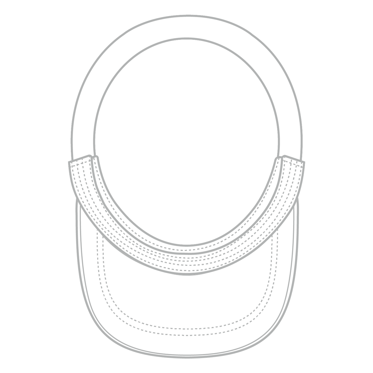 Inside View of 016 - White OTTO CAP UPF 50+ Sun Visor