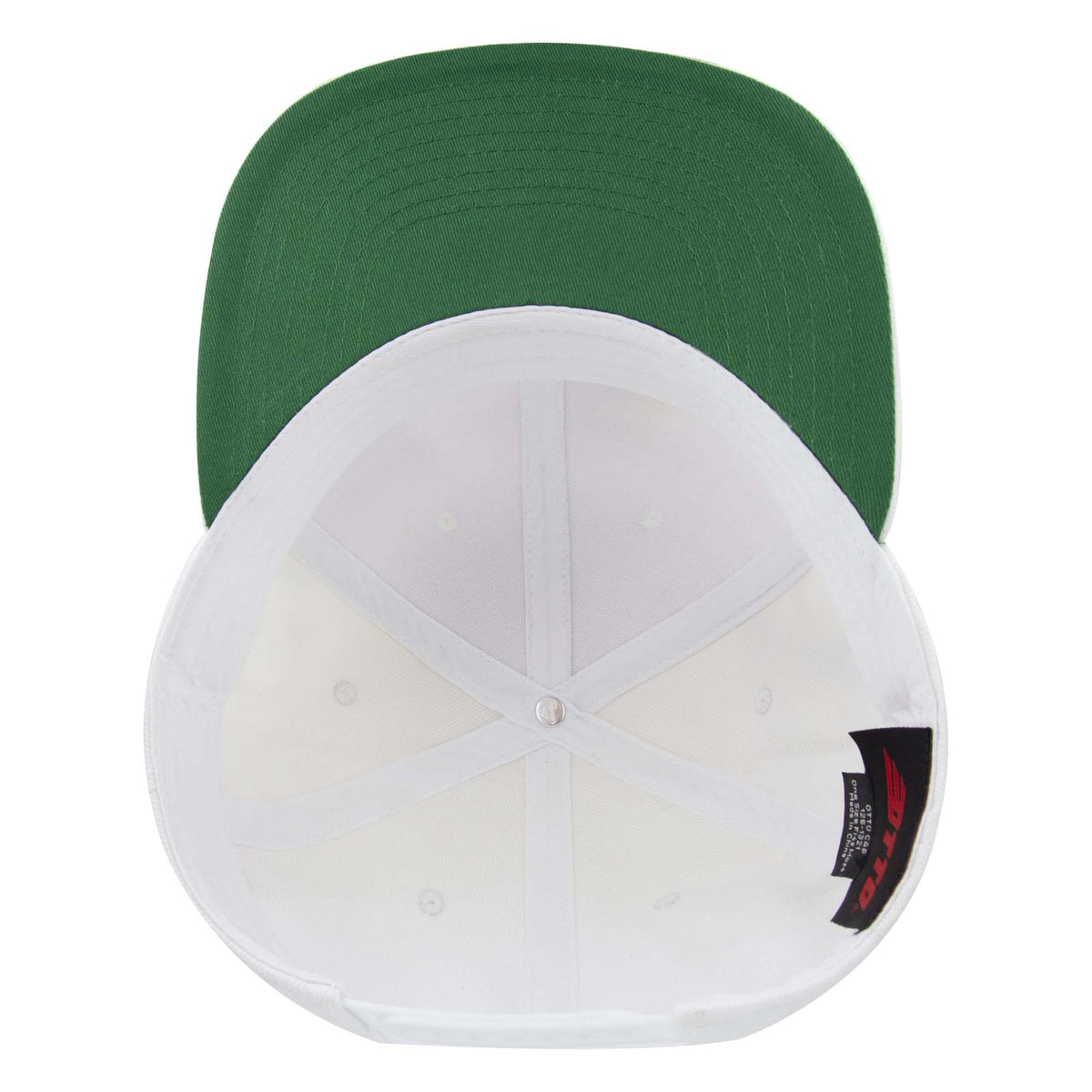 Inside View of 016A - White OTTO CAP "OTTO SNAP" 6 Panel Pro Style Snapback Hat