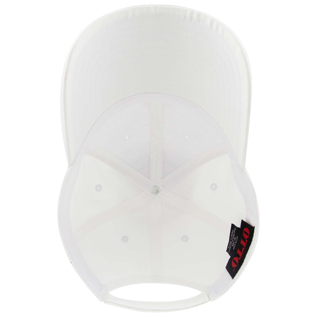 Inside View of 016B - Wht OTTO CAP 6 Panel Low Profile Baseball Cap