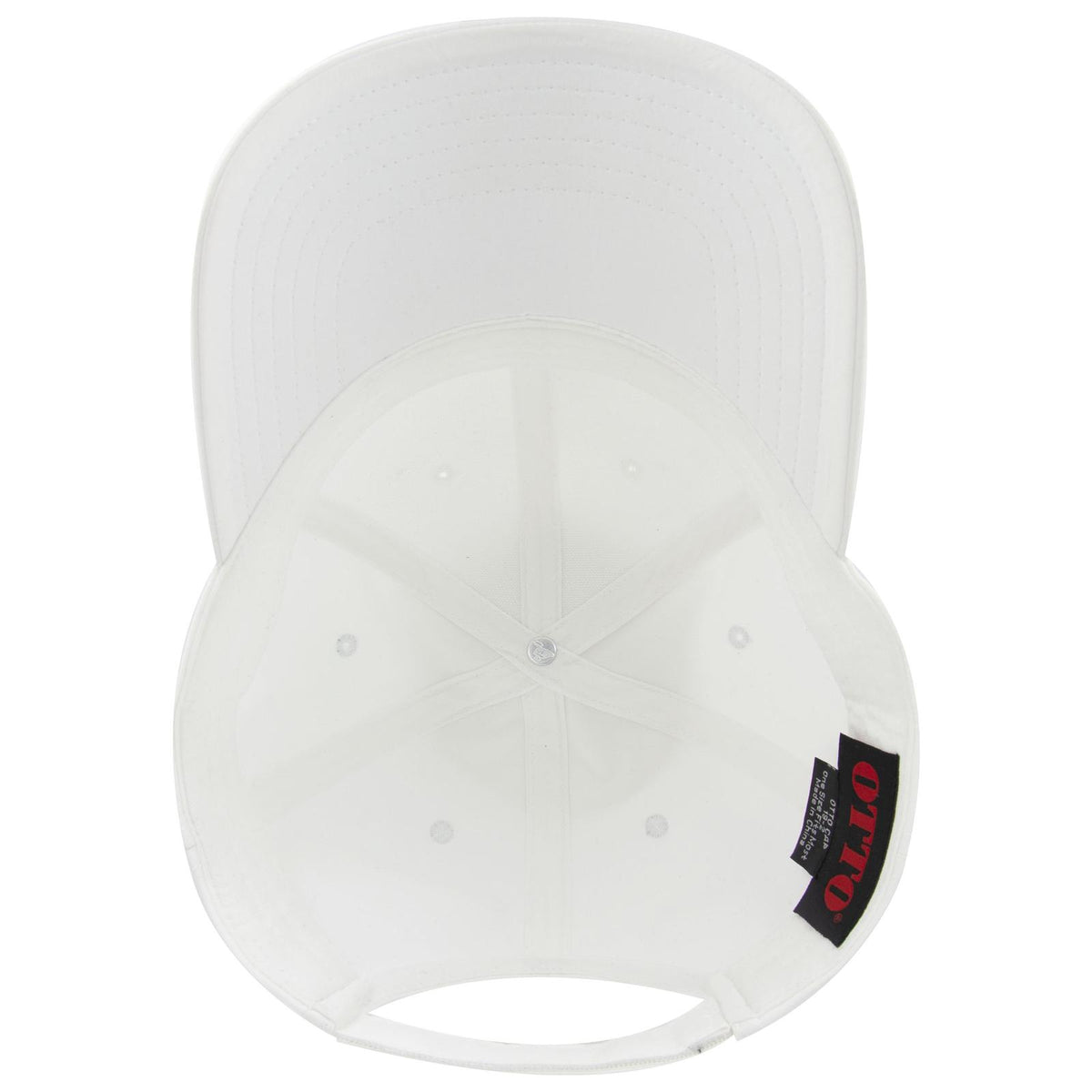 Inside View of 016B - Wht OTTO CAP 6 Panel Low Profile Baseball Cap