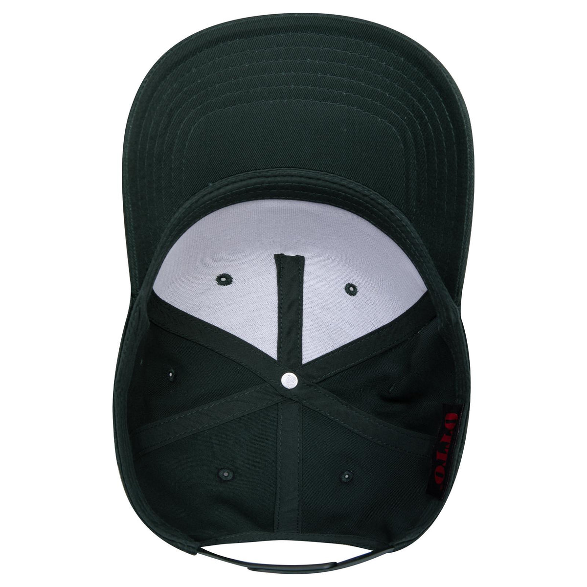 Inside View of 017 - Dk. Green OTTO CAP 5 Panel Mid Profile Baseball Cap