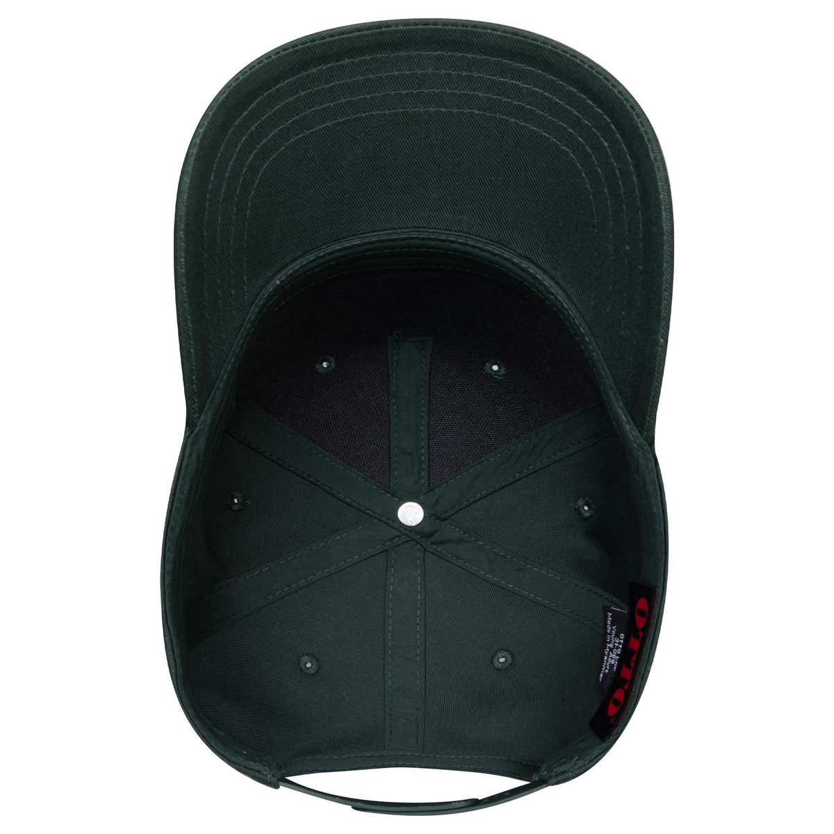 Inside View of 017 - Dk. Green OTTO CAP 5 Panel Mid Profile Baseball Cap