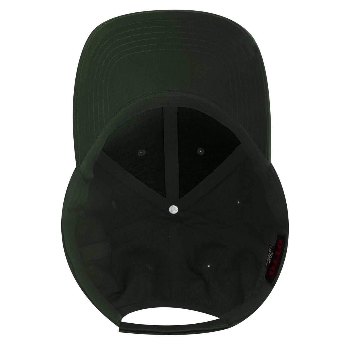 Inside View of 017 - Dk. Green OTTO CAP 6 Panel Low Profile Baseball Cap