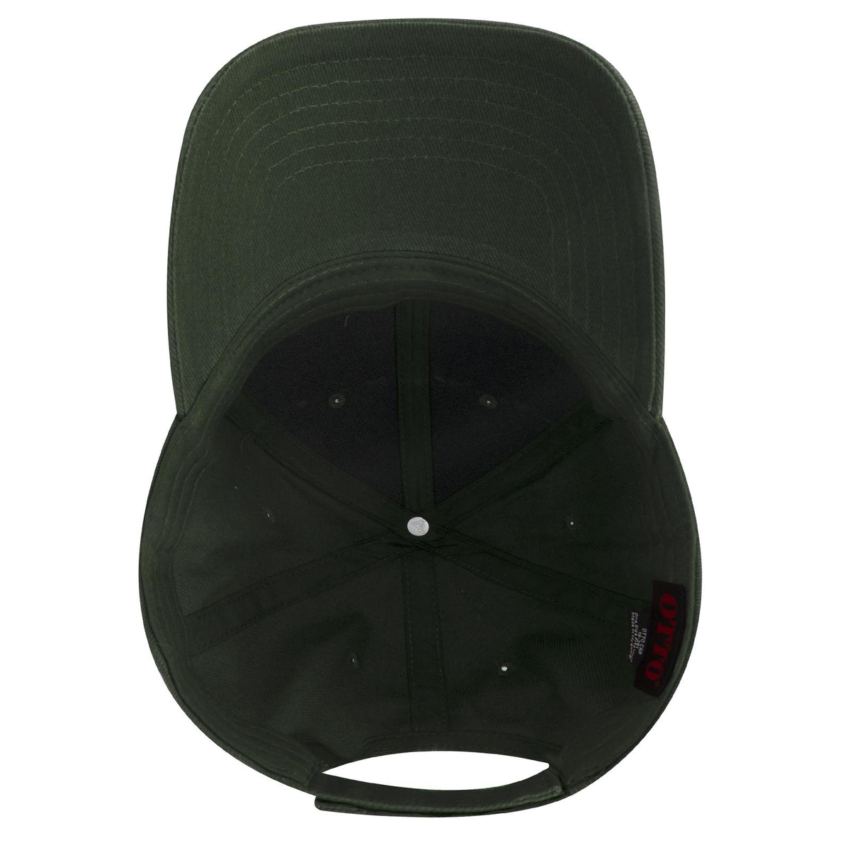 Inside View of 017 - Dk. Green OTTO CAP 6 Panel Low Profile Baseball Cap