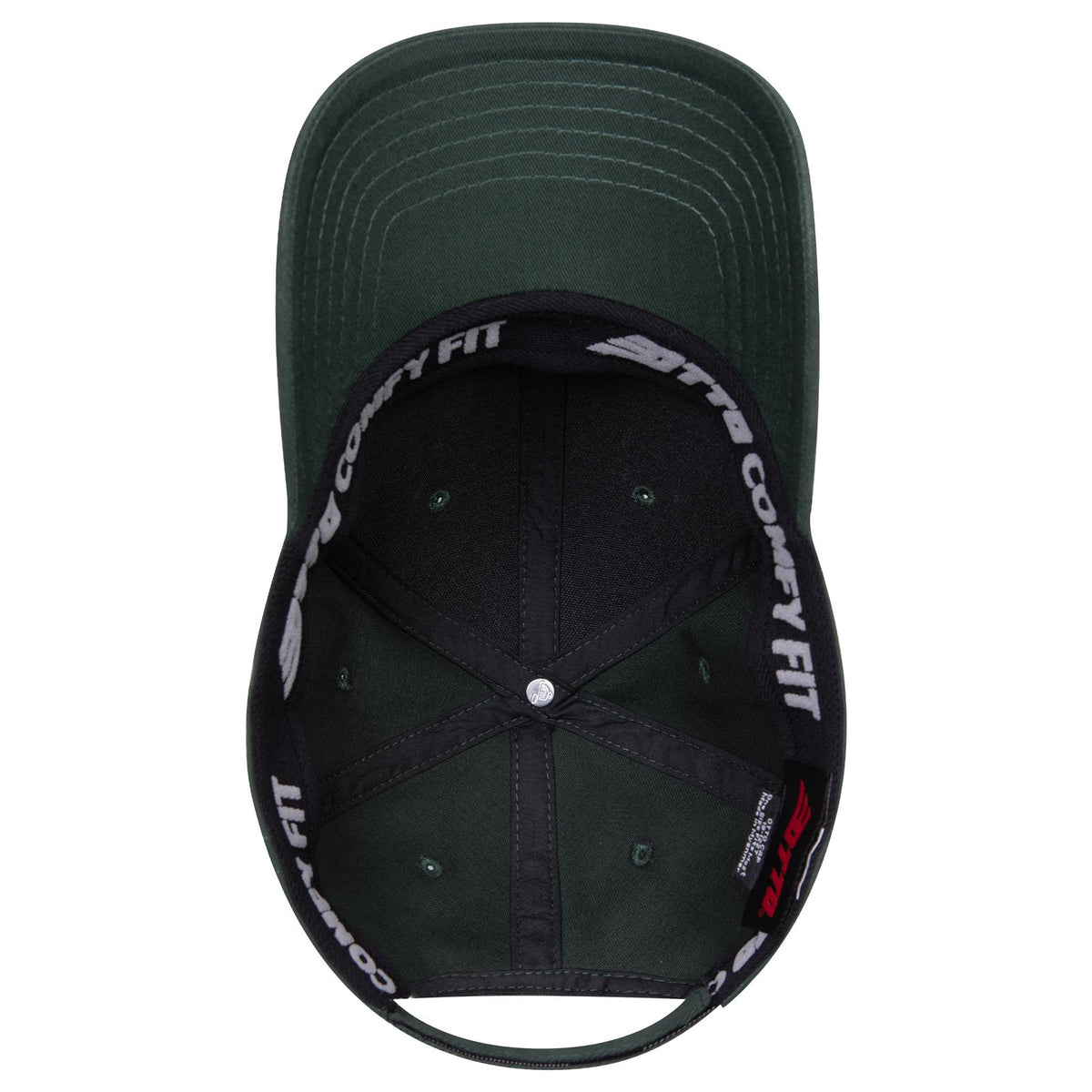 Inside View of 017 - Dk. Green OTTO CAP "OTTO COMFY FIT" 6 Panel Low Profile Baseball Cap