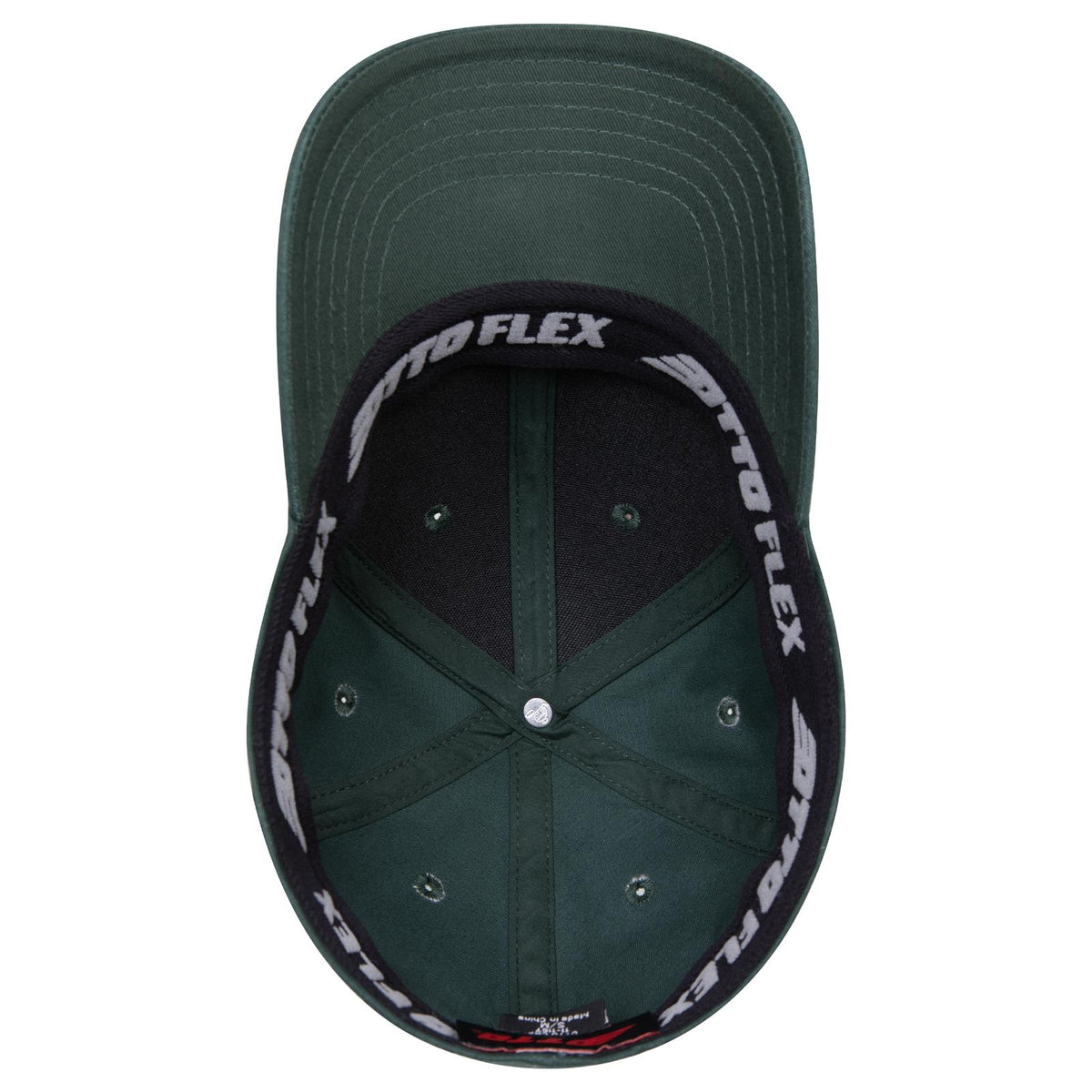 Inside View of 017 - Dk. Green OTTO CAP "OTTO FLEX" Fitted 6 Panel Low Profile Baseball Cap