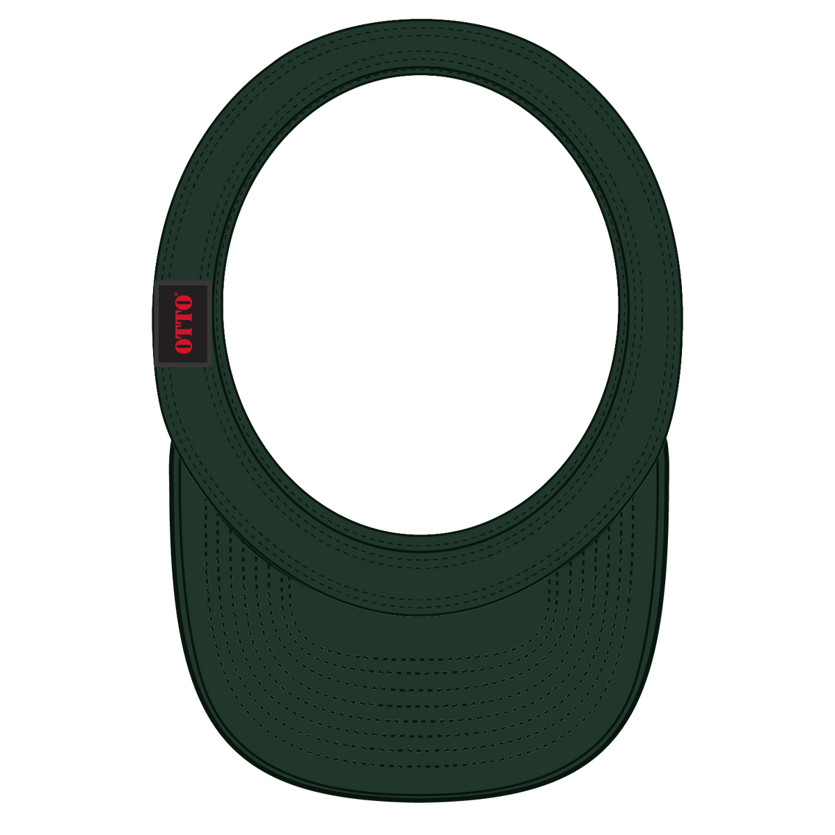 Inside View of 017 - Dk. Green OTTO CAP "OTTO FLEX" Fitted Sun Visor