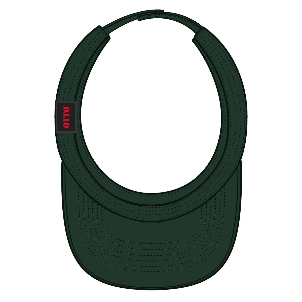 Inside View of 017 - Dk. Green OTTO CAP Sun Visor