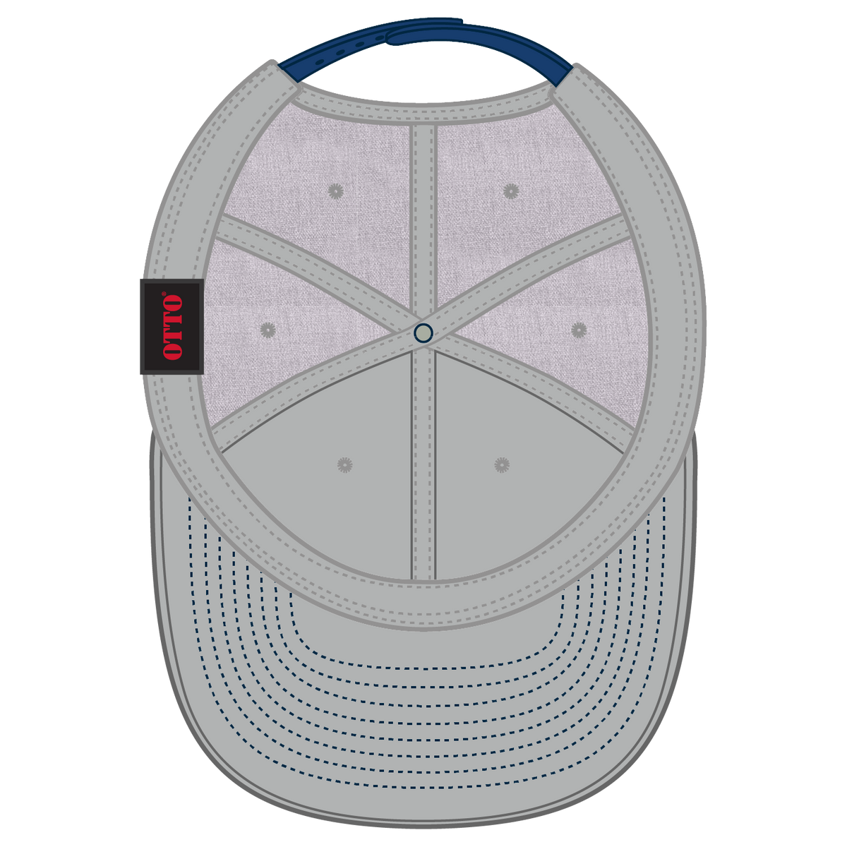 Inside View of 017474 - Ryl/H.Gry/H.Gry OTTO CAP "OTTO SNAP" 6 Panel Pro Style Snapback Hat