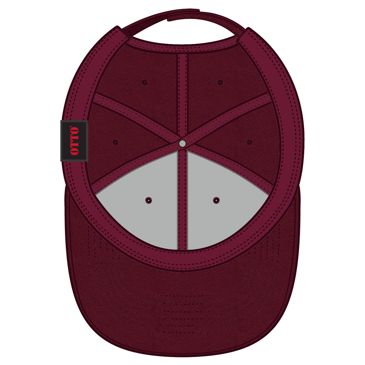 Inside View of 019 - Burg. Marn OTTO CAP 6 Panel Low Profile Baseball Cap