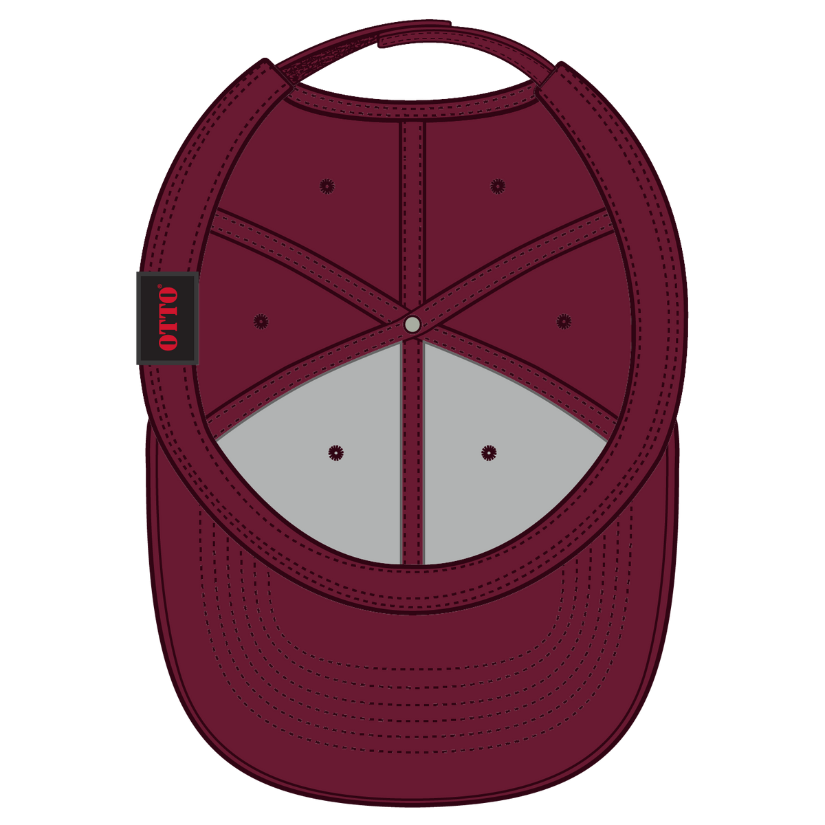Inside View of 019 - Burg. Marn OTTO CAP 6 Panel Low Profile Baseball Cap