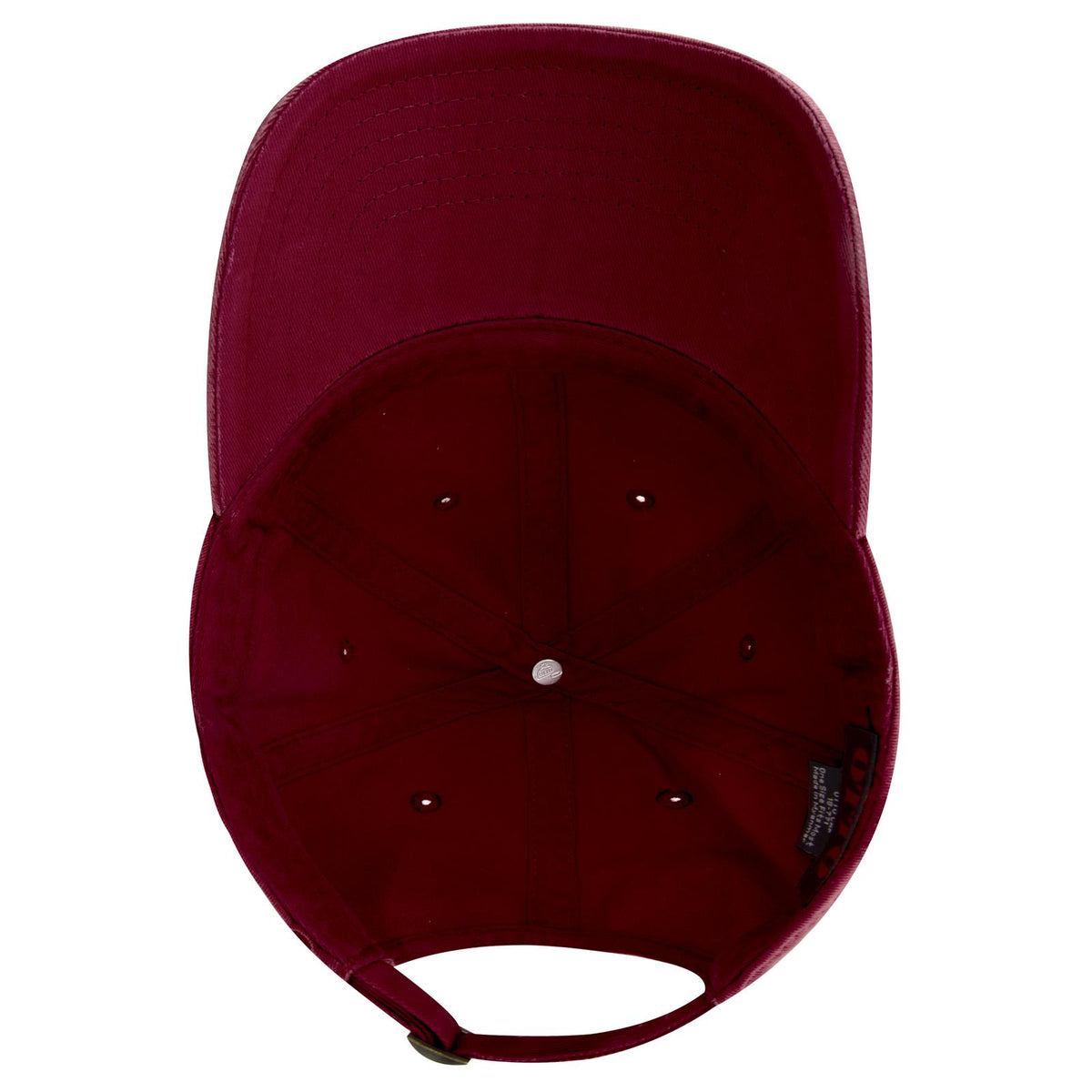 Inside View of 019 - Burg. Marn OTTO CAP 6 Panel Low Profile Dad Hat