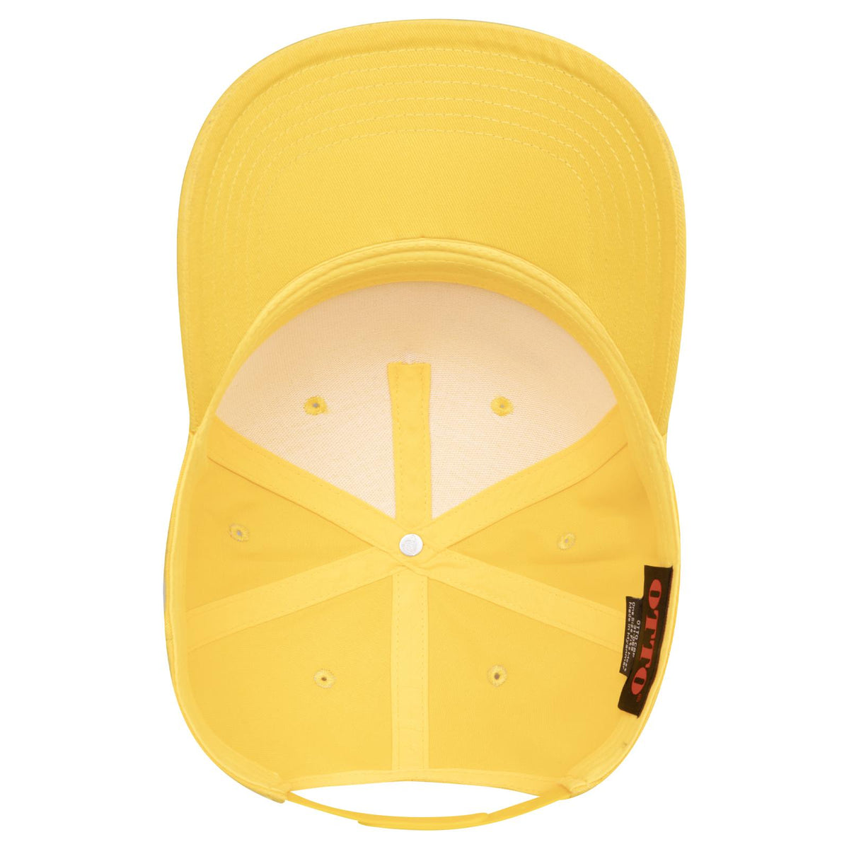 Inside View of 020 - Yellow OTTO CAP 5 Panel Mid Profile Baseball Cap