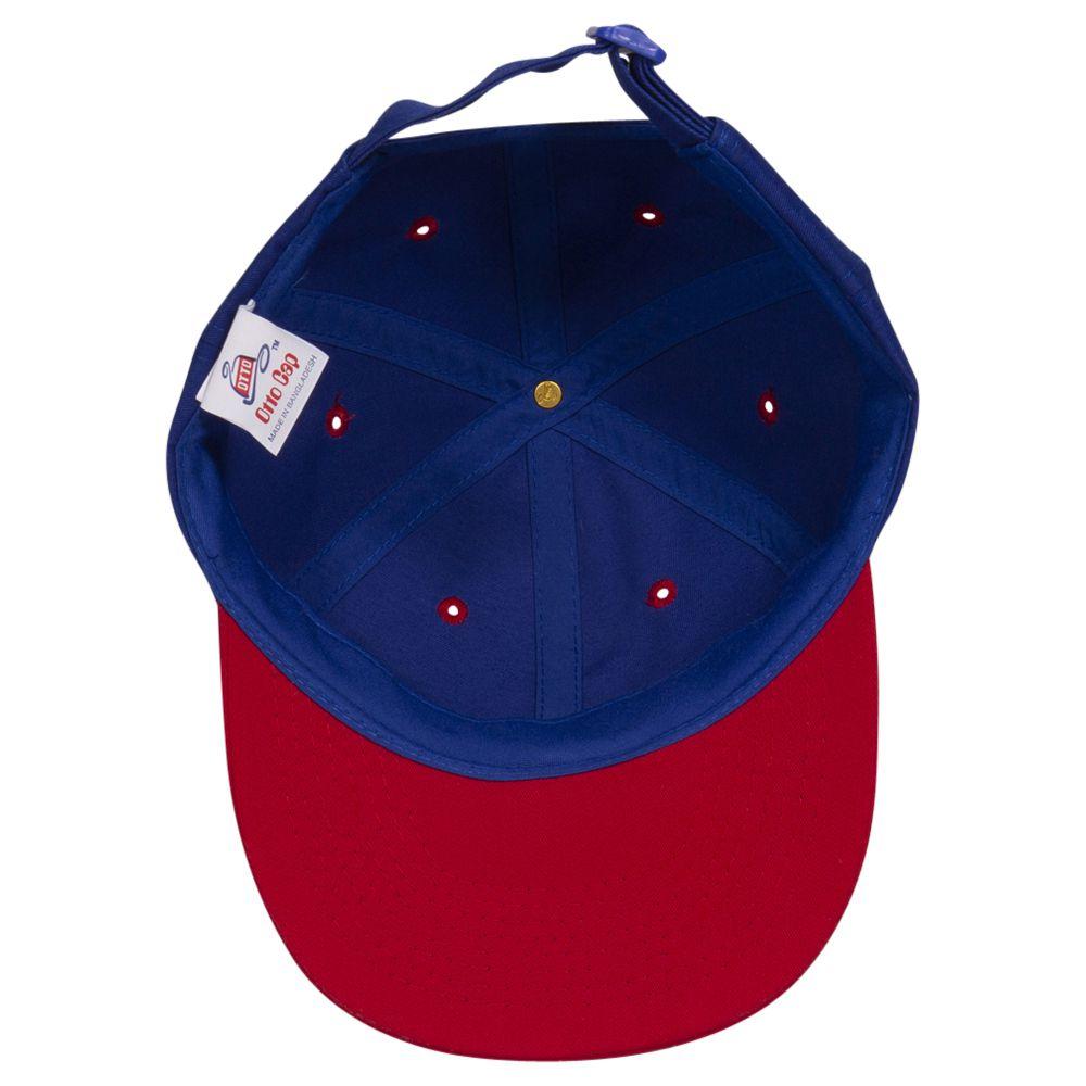 Inside View of 0201 - Red/Ryl OTTO CAP 6 Panel Low Profile Baseball Cap