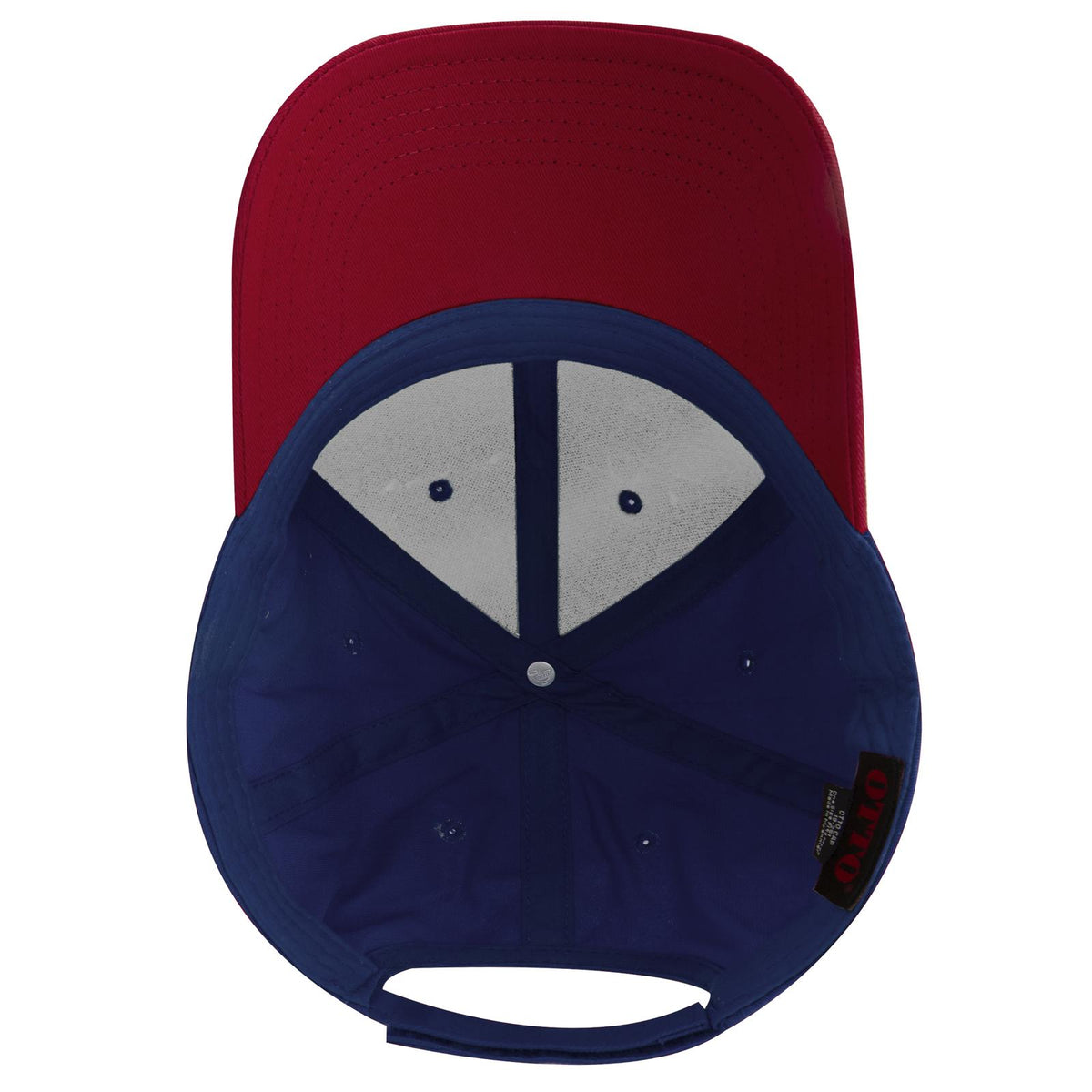 Inside View of 020101 - Red/Ryl/Ryl OTTO CAP 6 Panel Low Profile Baseball Cap