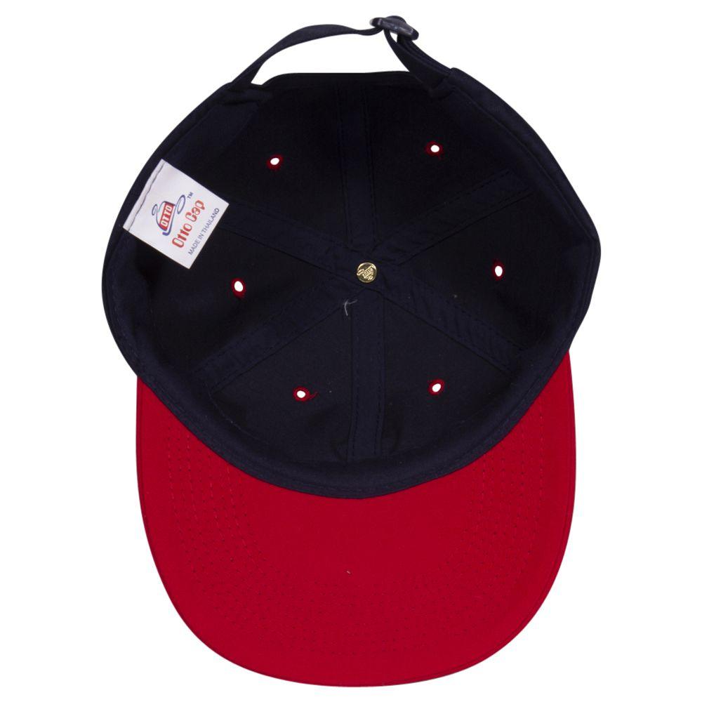 Inside View of 0204 - Red/Nvy OTTO CAP 6 Panel Low Profile Baseball Cap