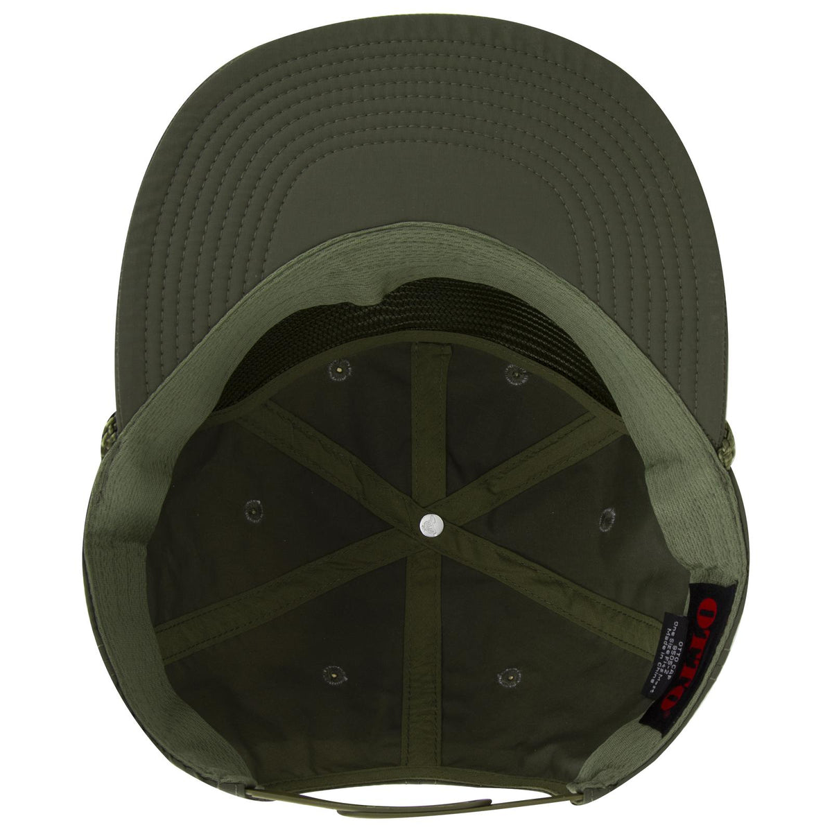 Inside View of 021 - Ol. Green OTTO CAP 5 Panel Pro Style Baseball Cap
