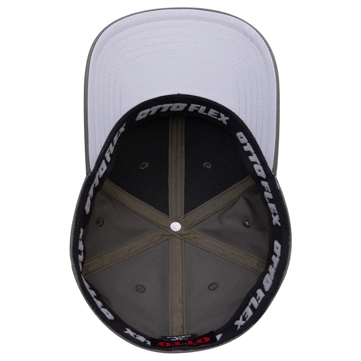 Inside View of 021 - Ol. Green OTTO CAP "OTTO FLEX" Fitted 6 Panel Low Profile Baseball Cap