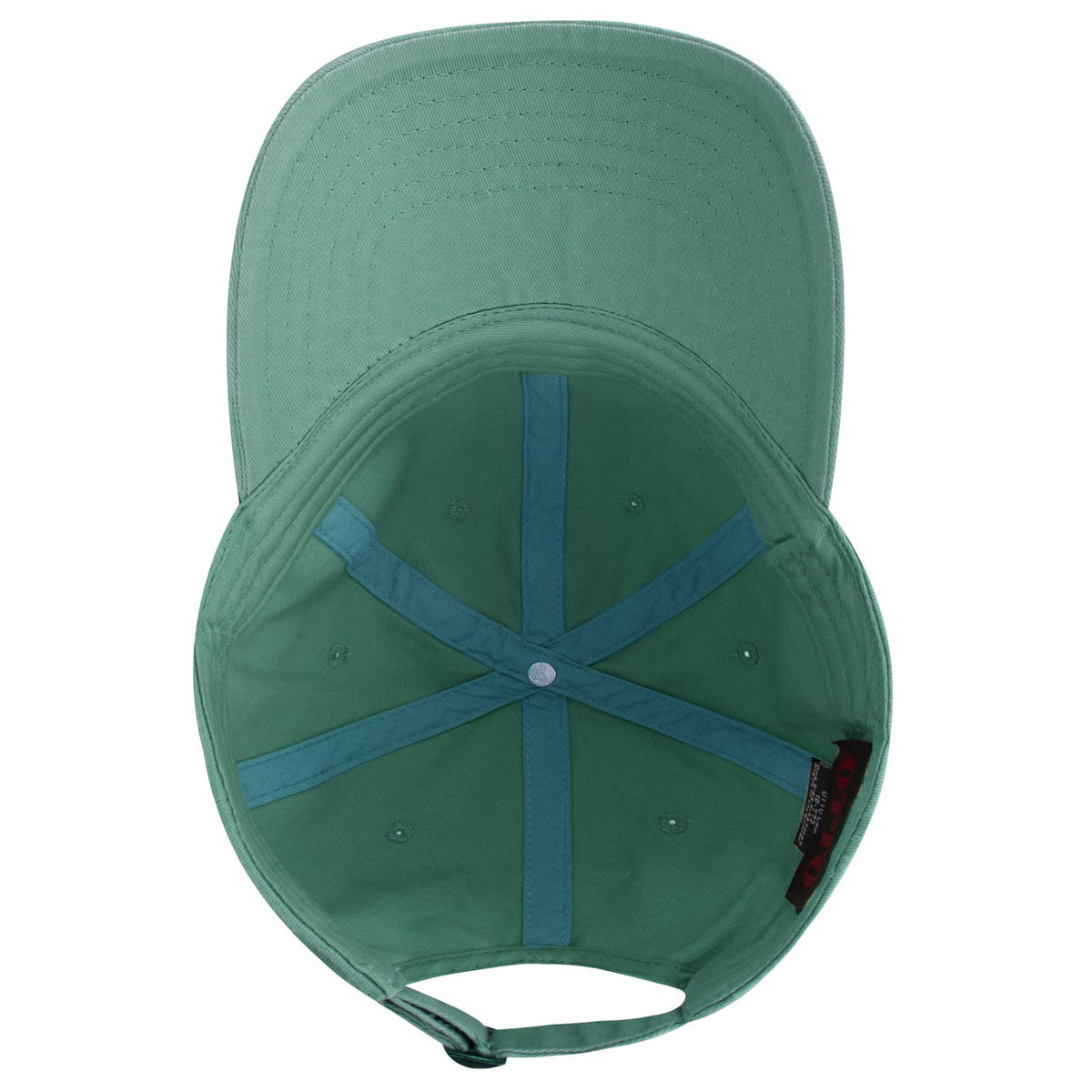 Inside View of 022 - Turquoise OTTO CAP 6 Panel Low Profile Dad Hat