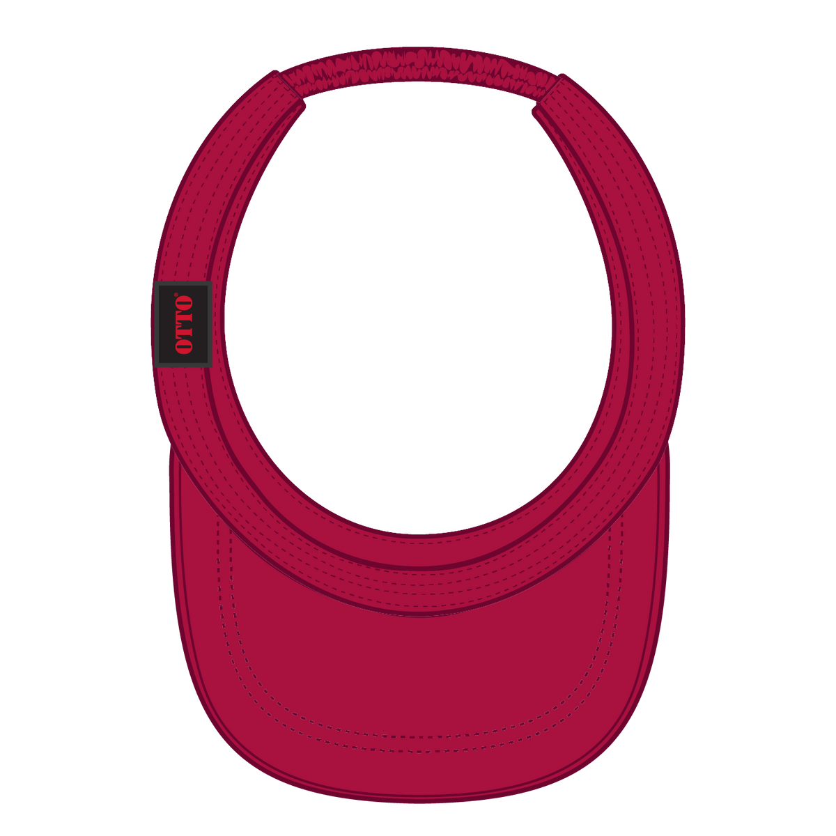 Inside View of 023 - Cherry Red OTTO CAP Sun Visor