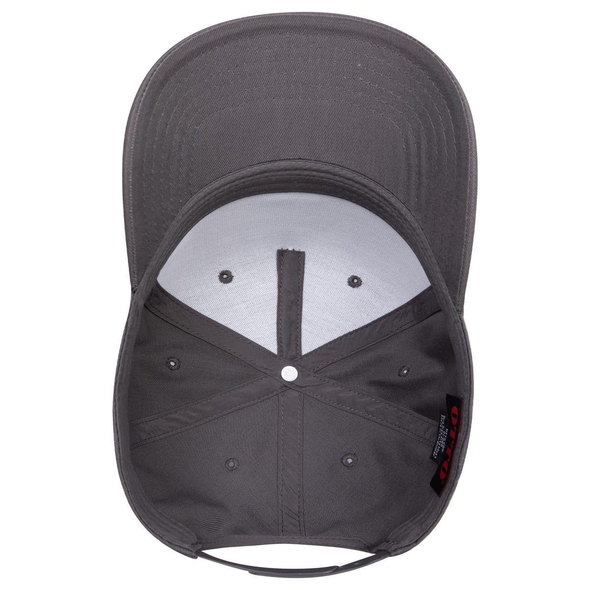 Inside View of 025 - Char. Gray OTTO CAP 5 Panel Mid Profile Baseball Cap