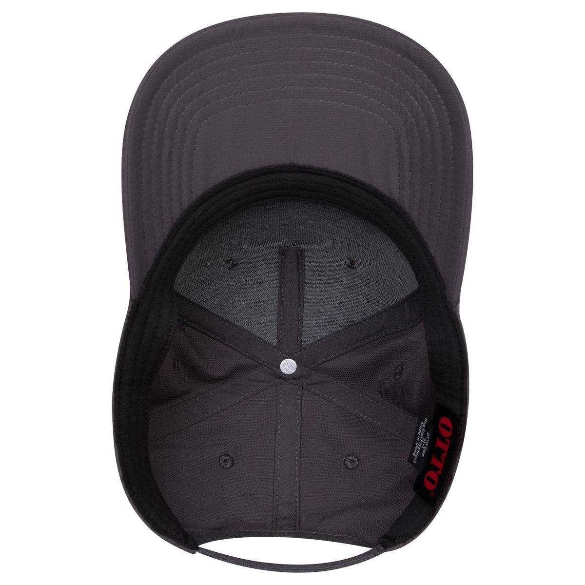 Inside View of 025 - Char. Gray OTTO CAP 5 Panel Mid Profile Baseball Cap