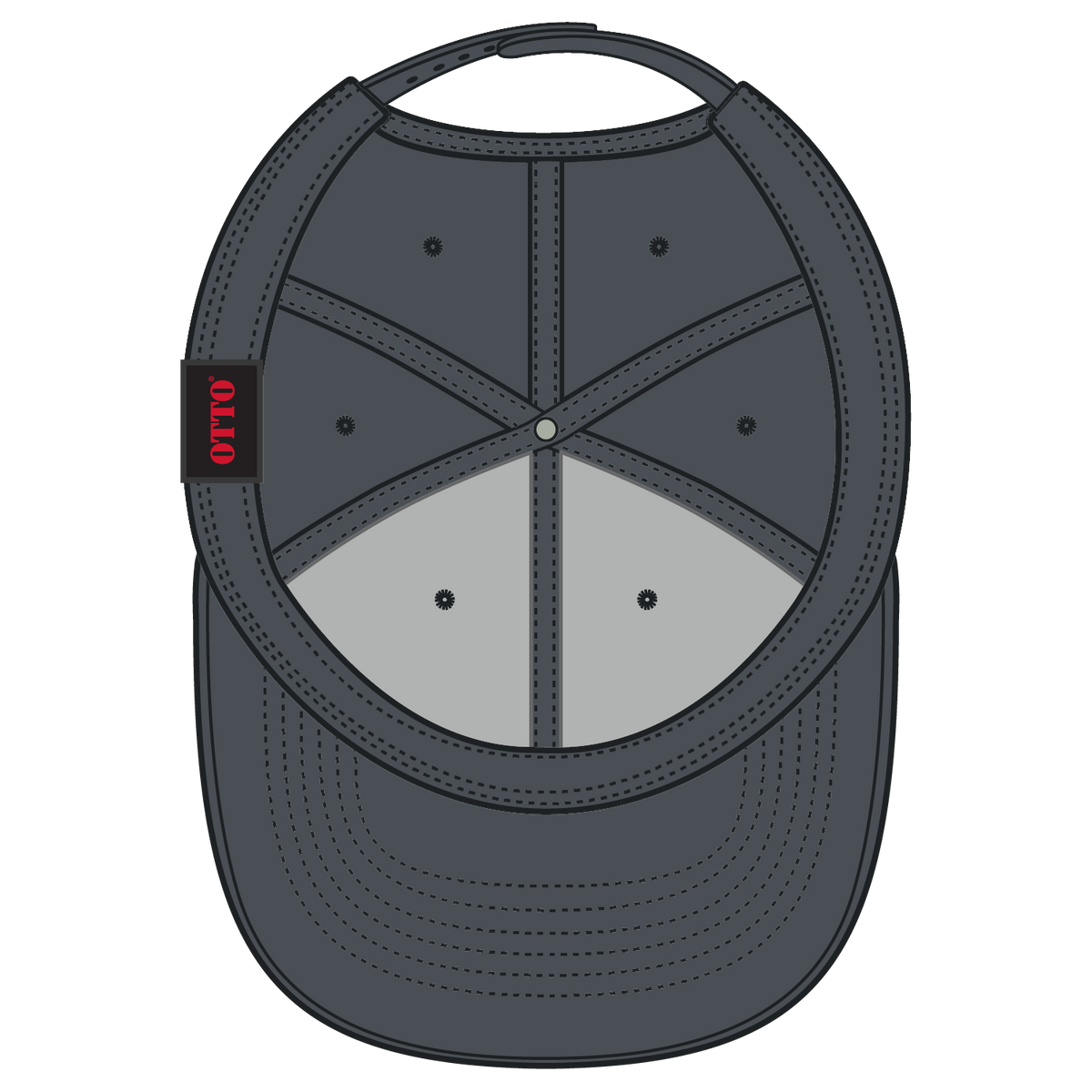 Inside View of 025 - Char. Gray OTTO CAP 6 Panel Low Profile Baseball Cap