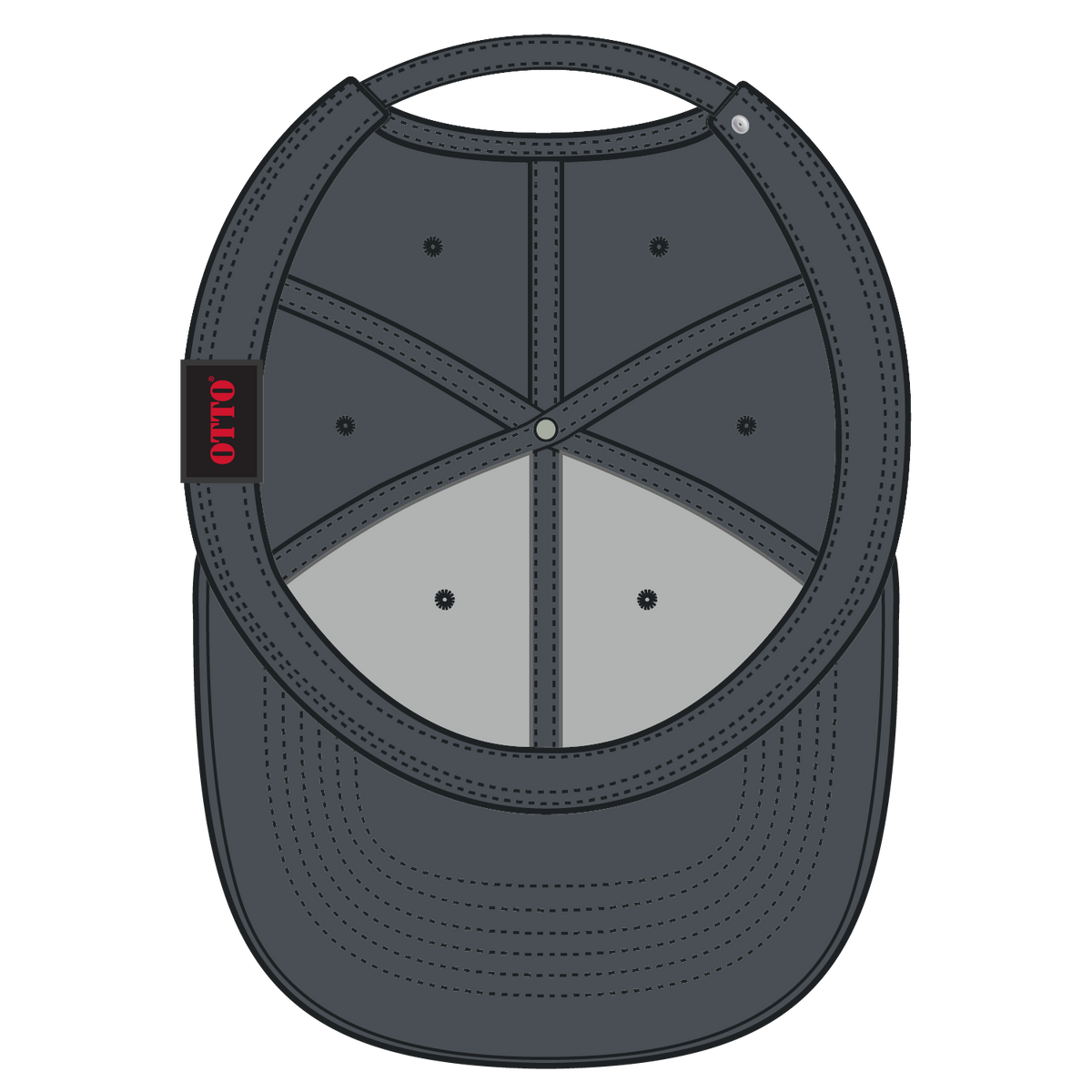 Inside View of 025 - Char. Gray OTTO CAP 6 Panel Low Profile Baseball Cap