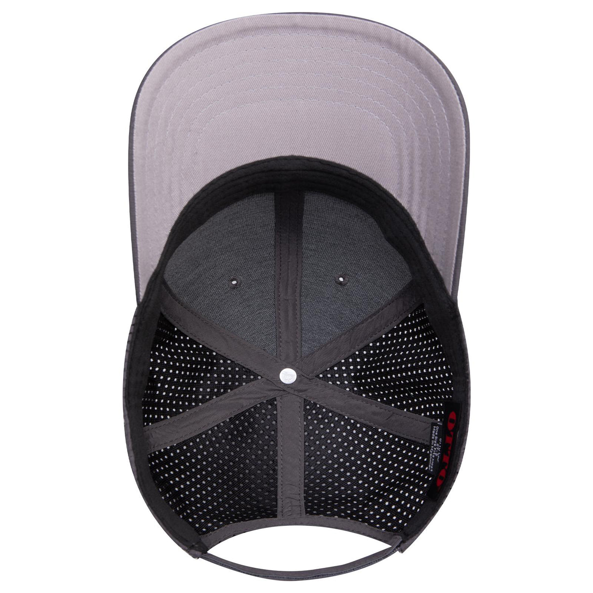 Inside View of 025 - Char. Gray OTTO CAP 6 Panel Mid Profile Baseball Cap